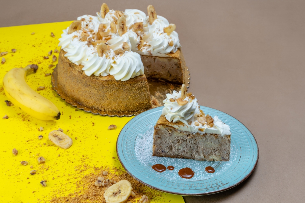 Pastel de Queso con Plátano 