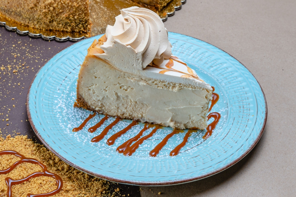 Rebanada de Pastel Queso con Cajeta